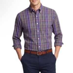 Brooks Brothers Multicolored Plaid Long Sleeve Button Down Shirt Size M